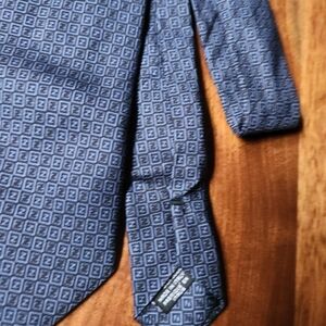 Fendi Blue Patterned Tie